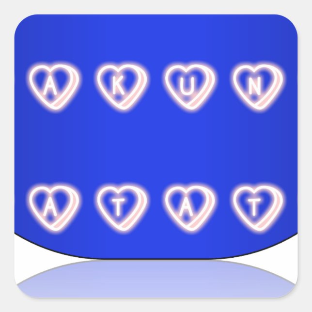 Adesivo Quadrado Hakuna Matata Art Impressão (Frente)