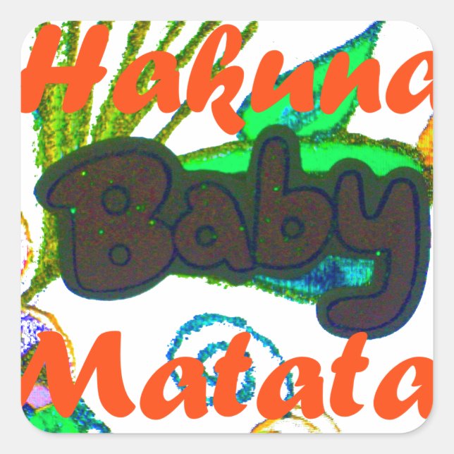 Adesivo Quadrado Hakuna Matata Baby.png (Frente)