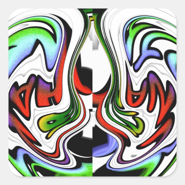 Adesivo Quadrado Hakuna Matata com Corredor e Gradações de Abstrato (Frente)