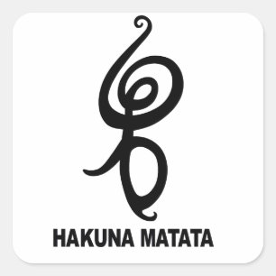 Adesivo Quadrado Hakuna Matata - Símbolo Africano