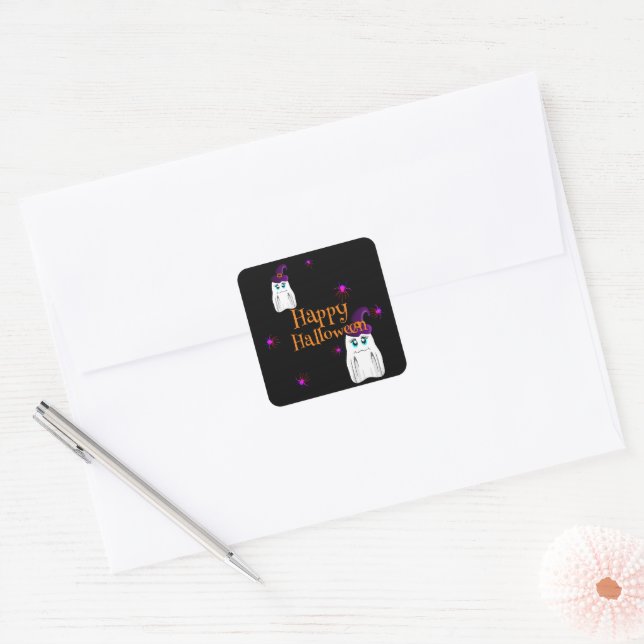 Adesivo Quadrado Halloween (Envelope)