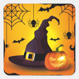 Adesivo Quadrado Halloween