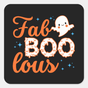 Adesivo Quadrado Halloween Boo Engraçado