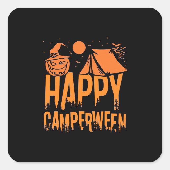 Adesivo Quadrado Halloween Camper Nature (Frente)