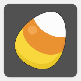 Adesivo Quadrado Halloween Candy Corn