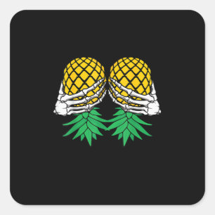 Adesivo Quadrado Halloween De Cima Para Baixo Pineapple Swinger Ske
