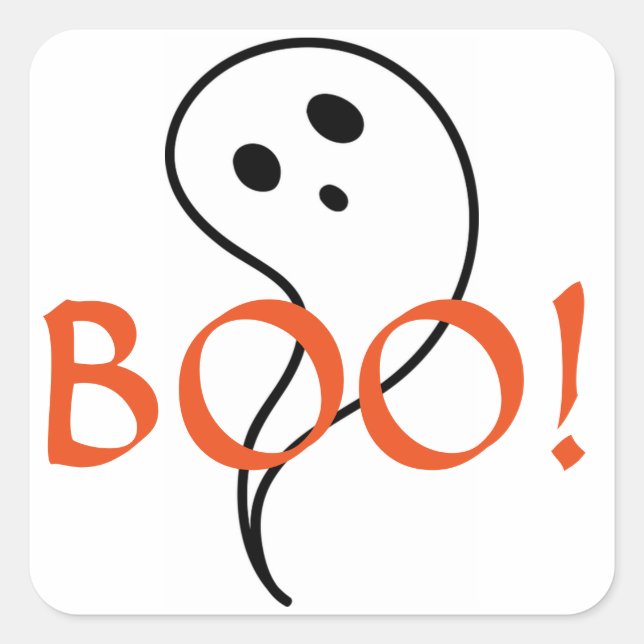 Adesivo Quadrado Halloween Ghost (Frente)
