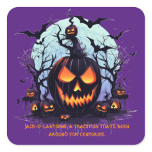 Halloween Jack O'Lanterna E Bats