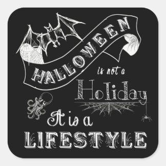 Adesivo Quadrado Halloween Lifestyle Chalk Art