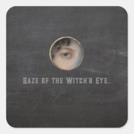 Adesivo Quadrado Halloween Macabre Creepy Witch Eye