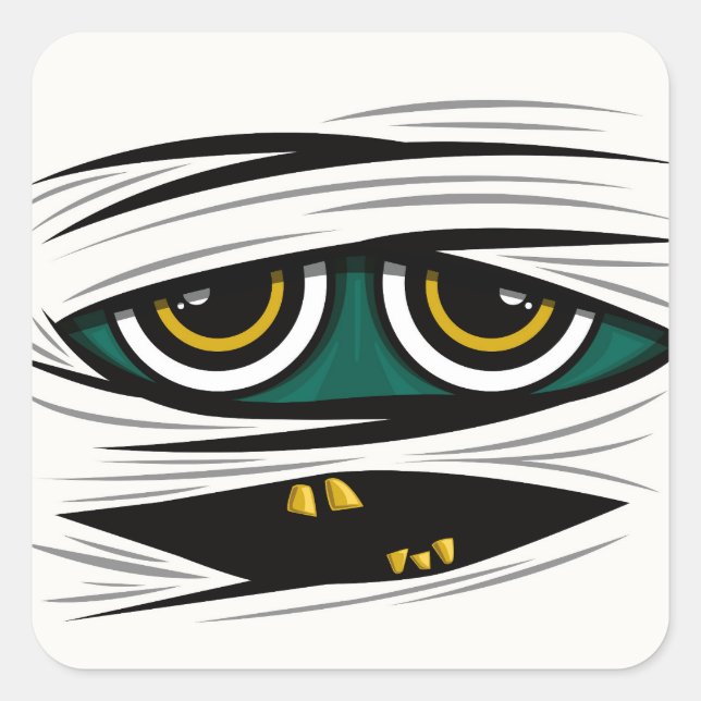 Adesivo Quadrado Halloween Mummy (Frente)