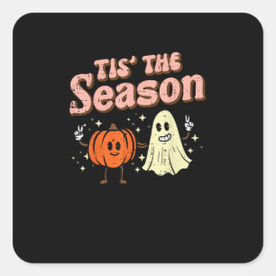 Adesivo Quadrado Halloween Outono É a Temporada Fantasia Mulheres M