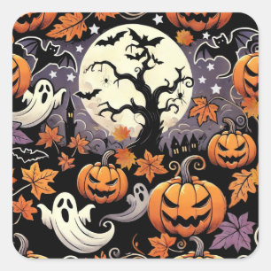 Adesivo Quadrado Halloween/outono/outono
