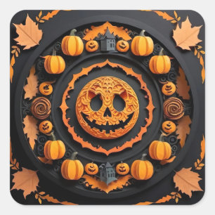 Adesivo Quadrado Halloween Papercuat Mandala