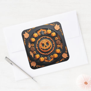 Adesivo Quadrado Halloween Papercuat Mandala