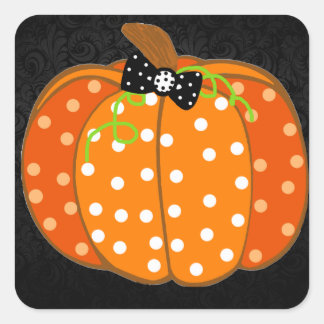 Adesivo Quadrado Halloween Pumpkin