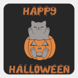 Adesivo Quadrado Halloween stickers