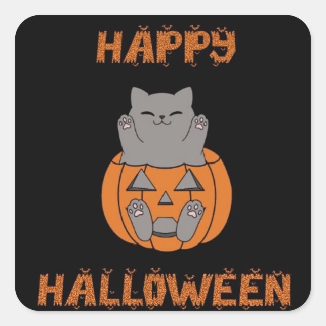 Adesivo Quadrado Halloween stickers (Frente)