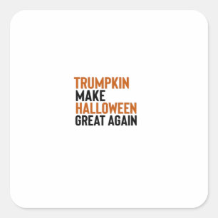 Adesivo Quadrado Halloween Trumpkin - Faça Excelente De Halloween N