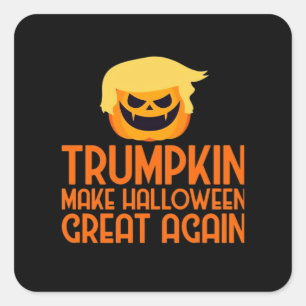 Adesivo Quadrado Halloween Trumpkin Faz Excelente de Halloween nova