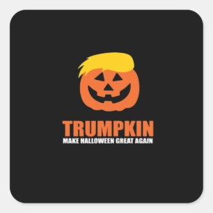Adesivo Quadrado Halloween Trumpkin V2