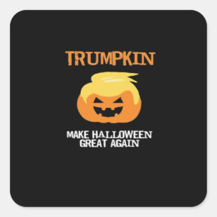 Adesivo Quadrado Halloween Trumpkin V3