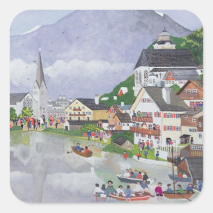 Adesivo Quadrado Hallstadt Áustria 1995