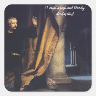 Adesivo Quadrado Hamlet e Polonius