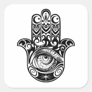 Adesivo Quadrado Hamsa Hand Zendoodle