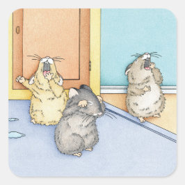 Adesivo Quadrado Hamsters Sonolentos