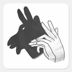 Adesivo Quadrado Hand Silhouette Billy Goat