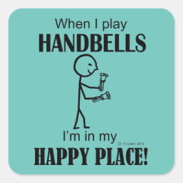 Adesivo Quadrado Handbels Happy Place Square Sticker