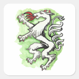 Adesivo Quadrado Handgezeichneter Österreich Steiermark Panther