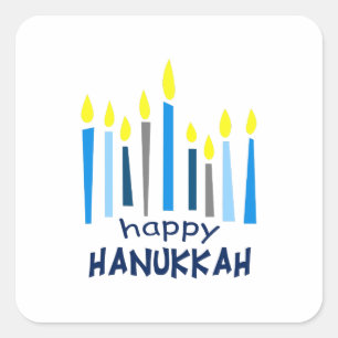 ADESIVO QUADRADO HANUKKAH FELIZ