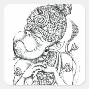 Adesivo Quadrado Hanuman, deus do macaco