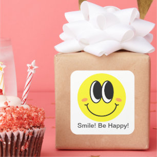 Adesivo Quadrado Happy Mood Smiley Sticker Pack 3"x3"