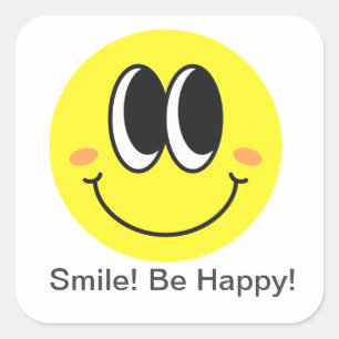Adesivo Quadrado Happy Mood Smiley Sticker Pack 3"x3"