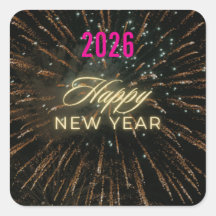 Happy New Year 2026 Festive Christmas Greenery Des