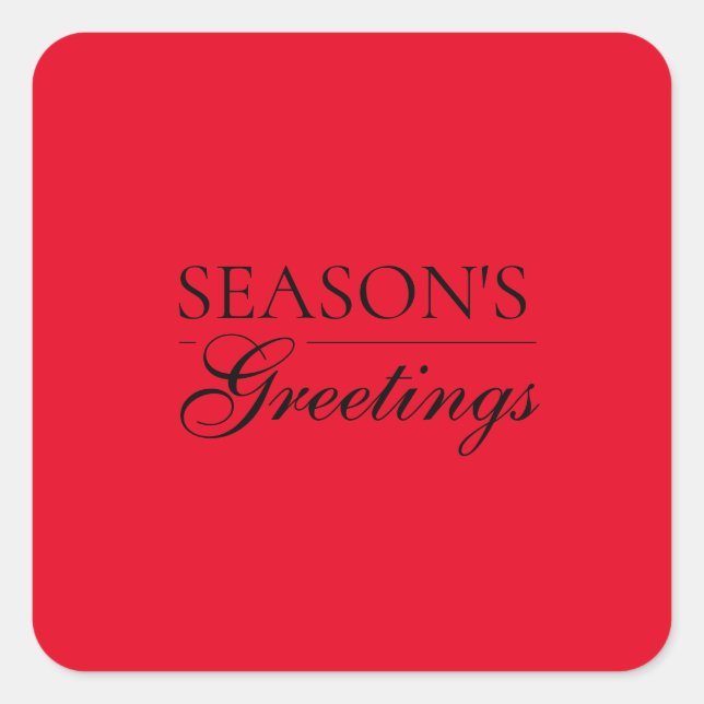 Adesivo Quadrado Happy New Year Merry Christmas Holiday Season (Frente)