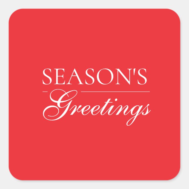 Adesivo Quadrado Happy New Year Merry Christmas Holiday Season (Frente)