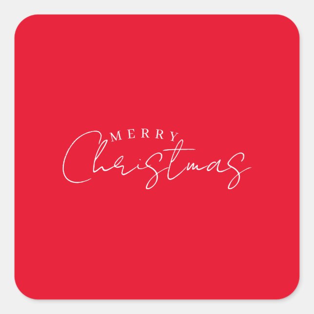 Adesivo Quadrado Happy New Year Merry Christmas Holiday Season (Frente)