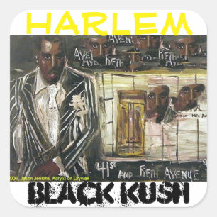 ADESIVO QUADRADO HARLEM BLACK KUSH
