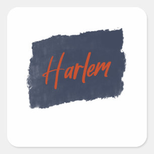 Adesivo Quadrado Harlem Handwrite Red Typografia