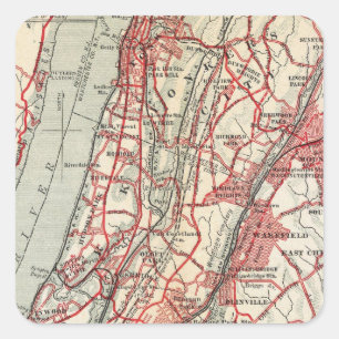 Adesivo Quadrado Harlem, Yonkers, solar de Pelham, New York