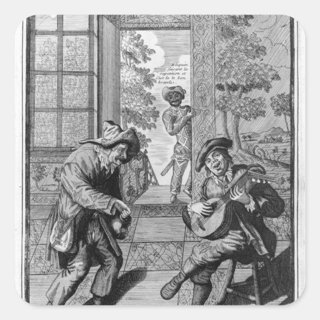 Adesivo Quadrado Harlequin e Scaramouche (Frente)