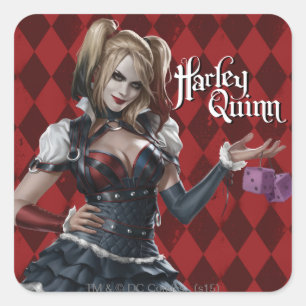 Adesivo Quadrado Harley Quinn Com Felpudo