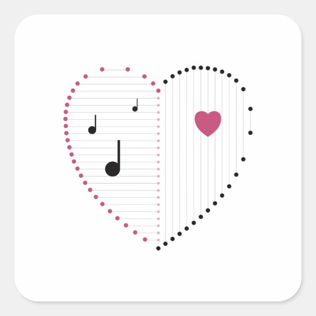 Adesivo Quadrado Harmonia do Amor (Frente)