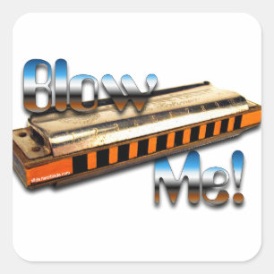 Adesivo Quadrado Harmonica - Blow me sticker