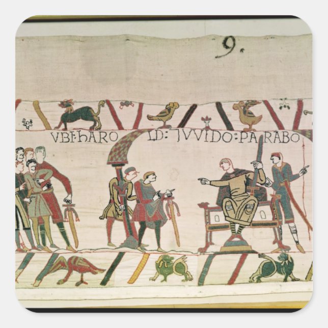 Adesivo Quadrado Harold e Cara estão conversando juntos (Frente)