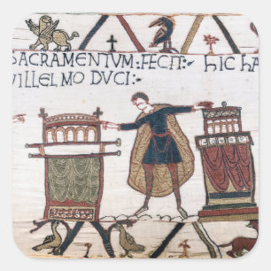 Adesivo Quadrado Harold jurando em relíquias sagradas